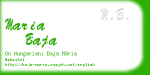 maria baja business card